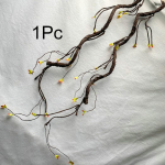 100 cm lilleseaded DIY kodukaunistus Paindlikud kunsttaimed Lehtedega seinaripp viinapuu oks puu rotangist