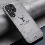 Hirve riidest telefoni&uuml;mbris Samsung Galaxy S25 S24 FE S23 Ultra S22 Plus A16 A56 A36 A55 A15 A35 &uuml;mbris nahast pehme h&uuml;briid p&otilde;rutuskindel tagakaas Samsung S25