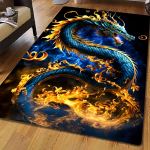 1 tk v&auml;simusvastased k&ouml;&ouml;givaibad, Fire Dragon Print veekindel libisemiskindel paks polsterdatud k&ouml;&ouml;gimatt Tugeva t&ouml;&ouml;v&otilde;imega mugav k&ouml;&ouml;gimatt 40*60cm