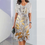 Suvised naisteriided l&uuml;hikeste varrukatega kleidid ebakorrap&auml;raselt prinditud pikk kleit 3d retro stiilis naisteriided lahtised &uuml;mara kaelusega pullover 3XL