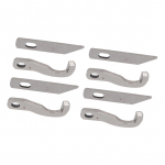 8 tk Serger nuga, tugev ja vastupidav metallist, t&auml;pse nurga all, h&otilde;lpsasti paigaldatav overlock tera 925D jaoks