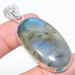 Labradorite Handmade 925 Sterling Silver Jewelry Pendant 2.21 b2m65
