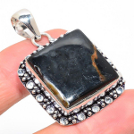 Picasso Jasper Handmade 925 Sterling Silver Jewelry Pendant 1.81 j8z79