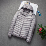 Meeste kerge kapuutsiga udusule-puuvillajope, l&uuml;hike mudel, &uuml;li&otilde;huke, saadaval suured suurused 5XL (85-95 kg)