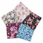 Jaapani stiilis lilleline puuvillakanga komplekt: 5 v&auml;rvi patchwork k&auml;sit&ouml;&ouml;projektide jaoks