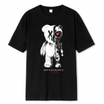 Cartoon Machine Bear Print Meeste T-s&auml;rk Oversize T-s&auml;rk Mood T&auml;navar&otilde;ivad Puuvillased Topid Teeriided Lahti hingav T-s&auml;rk S