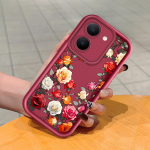 Pehme silikoonist ruudukujulise redeli mustriga telefoni&uuml;mbris, t&auml;ielikult kattev, kaamera p&otilde;rutuskindel kaitse, kummist &uuml;mbris Vivole Vivo Y36 5G pruun