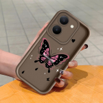 Pehme silikoonist ruudukujulise redeli mustriga telefoni&uuml;mbris, t&auml;ielikult kattev, kaamera p&otilde;rutuskindel kaitse, kummist &uuml;mbris Vivole Vivo Y03T pruun