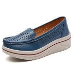 Kevad S&uuml;gis Naiste Lamedad Platvormkingad Loaferid Daamide Nahast Mugavad Kiilud Mokassiinid Ortopeedilised Slip-on Vabaaja Kingad Suured suurused 42 gray