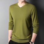 Meeste 100% puhas vill V-kaelusega kampsun s&uuml;gis/talveks - Kootud universaalne &otilde;huke topp 190/104A