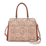 Uus naiste k&auml;ekott Kerge luksuslik tikitud veisenahast kott Moodne mitmek&uuml;lgne reisikott aprikoosi