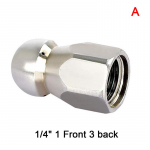 3/8 1/4 Survepesuri t&uuml;hjendusvooliku otsik Kanalisatsioonipuhastusjoa otsik Koduaed 1/4" 1 Front 3 back