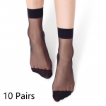 10 paari sokke Seksikad elastsed siidised l&auml;bipaistvad &otilde;hukesed l&uuml;hikesed sukad Naiste vabaaja pahkluu sokid &uuml;hev&auml;rvilised 10PAIRS