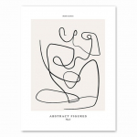 Abstraktne must valge joon Naine keha l&otilde;uend Seinamaaling Pilt Minimalistlik tr&uuml;kk P&otilde;hjamaade plakat Moodne elutoa sisekujundus Ilma raamita 21*30cm