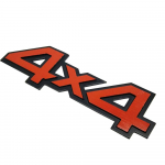 Auto Modified Letters 4WD 4X4 Metallist auto k&uuml;ljekleebised, mis sobivad k&otilde;ikide esiv&otilde;re m&auml;rkide ja tagumiste m&auml;rkide jaoks NO.4