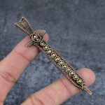 Sword Look Handmade Copper Wire Wrap Jewelry Pendant 3.55 a5j30