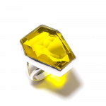 Citrine Handmade 925 Sterling Silver Jewelry Ring Size 8 e4p38