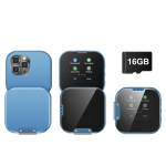 2G v&auml;ike puutetundlik mobiiltelefon 2SIM ooterežiimis Magic Voice Bluetooth s&uuml;nkroonimine muusika taskulamp mini p&ouml;&ouml;rlev mobiiltelefon C-t&uuml;&uuml;pi telefoniga with 16G TF Card sinine