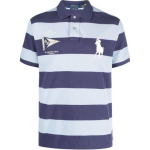 Polo Ralph Lauren Klassikaline Hobuselogo Triibuline Sirge L&otilde;ikega L&uuml;hikeste Varrukatega Polo S&auml;rk Meeste pealised Sinine 710944168-001 L