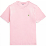 Polo Ralph Lauren T-s&auml;rk Ss24 &Uuml;hev&auml;rviline Logo Hobuse Tikand &Uuml;mmargune Kaelus Pullover L&uuml;hike Varrukas Laste Topid Heleroosa 323832904-143 XL