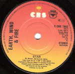7-tolline plaat EARTH, WIND & FIRE - Star CBS7902 CBS 1979 UK Soul/Funk Kasutatud