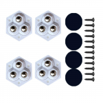 Pakend 4 isekleepuvat minirulli 360-kraadise p&ouml;&ouml;rlemisega, veerevad rattad k&ouml;&ouml;giseadmetele ja m&ouml;&ouml;blile must