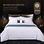 Luksuslik valge hotellistiilis harjatud linane 4-osaline voodipesukomplekt: Tekikott, Voodilina, Vormilina 1.5m Fitted Sheet 4pc Set Duvet Cover 200x230