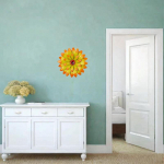 Wall Decor 20 cm Diameter Iron Decoration Ornament Sturdy Floral Art Sculpture for Yard Outdoor