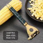 Stainless Steel Corn Peeler with Titanium Alloy Handle & Hook Corn Peeler Titanium Alloy (Single OPP Bag)