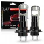 2 tk H7 Bi LED projektoriga auto esilampide pirnid 1:1 Juhtmevaba H4 LED H11 H8 9005 HB3 9006 HB4 L&auml;&auml;ts 60000Lm 80W Plug&Play Mini Autolamp 6500K 12V LHD H7