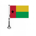 Drapeau - Guin&eacute;e-Bissau - 5 t&uuml;kki - 14 x 21 cm - Pol&uuml;ester - M&acirc;t en Plastique