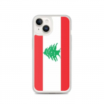 Coque pour iPhone - PIXELFORMA - iPhone 14 - Drapeau du Liban - Silikoonist supp - Design l&eacute;ger