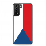 Coque T&eacute;l&eacute;phone Drapeau Tch&eacute;quie &ndash; Samsung Galaxy S21 Ultra