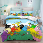 Barbapapa multikas tekikott Anime 3D-tr&uuml;kiga Armas laste magamistoakomplekt Pol&uuml;ester T&auml;iskasvanu kingitus 2/3 tk Voodipesu US Full(200x230cm)