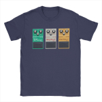 V&auml;ljam&otilde;eldud Pedaalitrio Big Muff Kitarripedaali Efekt Shoegaze Meeste T-s&auml;rgid Vintage T-s&auml;rgid &Uuml;mara kaelusega T-s&auml;rgid Puuvill Kingiidee 4XL
