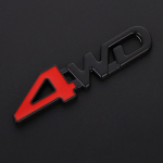 3D metallkleebis 4WD embleem 4X4 m&auml;rk kleebised Honda Mitsubishi ASX Outlander Lada CRV Accord Civic Suzuki Grand Vitara Swift must