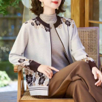 Naiste mantel S&uuml;gis Talv Paksendatud Vabaaja Kahekihiline Lukuga Vintage Kampsun Jakk XXXXL valge