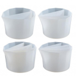 4 tk Silikoonist Valatava Split Cup V&auml;rvi v&auml;rvi segamistops Mitme kambriga disainitud korduvkasutatav vedeliku kunstivaigu k&auml;sit&ouml;&ouml; segamistops Sets