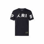 Jordan Wordmark Paris Saint-Germain Suure Logoga Tr&uuml;kitud Vabaaja Spordi T-s&auml;rk Meeste Topid Must CK9786-010 XL
