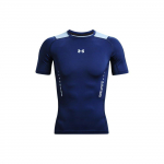 Under Armour &uuml;hev&auml;rviline logo prindiga kompressioon l&uuml;hikeste varrukatega T-s&auml;rk Meeste Topp Sinine 1370657-415 M