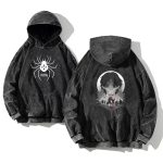 Chrollo Lucilfer HUNTER&times;HUNTER Graafiline Huppar Manga Pesitud &Uuml;legabariidiline Streetwear Pikkade Varrukate Puuvillased Dressipluusid Meeste R&otilde;ivad L gray