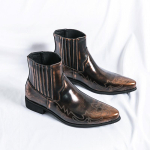 Moodsad talvised Trend Uus Saabumine Luksuslik Disainer Meeste Kuld Must Chelsea Cowboy Pahkluusaapad Vabaaja K&otilde;rged Platvormkingad Zapatos Hombre 46 pruun