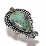 Ruby in Zoisite Handmade 925 Sterling Silver Jewelry Ring Size 7 P3U89