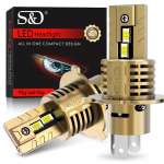 2 tk 30000LM H4 LED esitule pirnid 9003 HB2 LED kaugtuli l&auml;hituli mootorratta esilatern autotuli 24 tk 3570 CSP Turbo auto moto lamp 6500K 12V H4/9003/HB2 Hi/Lo