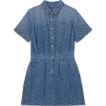 Levis Vintage Denim Kaelusega Prinditud L&uuml;hikeste Varrukatega Kleit Naiste kleidid Tume-sinine 001BV-0000 S