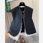 Lace Patchwork Naiste Vest Korea O-kaelusega vabaaja varrukateta jakid Naiste avar vest Vintage &scaron;ikk topid Naiste riided S