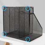 Desk File Organizer Storage Shelf Large Capacity Stable Freestanding Metal files Rack