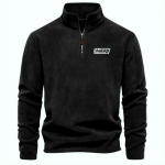 Meeste fliisist soe V-kaelusega t&otilde;mblukuga dressipluus V&auml;lispordimantlid Pullover Meeste vabaaja v&auml;lir&otilde;ivad L