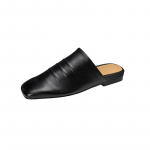 Mood 2025 Uued Sandaalid Naiste Ehtsast Nahast Kandiliste Ninadega Pealelibistatavad Madalad Suvised Sussid Pehmed Mugavad Vabaaja Naiste V&auml;lisjalatsid Muulad 34 must