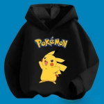 2025 Uus Pikachu Multikas Armas Tr&uuml;kitud T&uuml;druku Mood Kapuutsiga Pusa Talvine Kuum M&uuml;&uuml;k Vabaaja Mugav Kapuutsiga Pusa Spordis&auml;rk 160